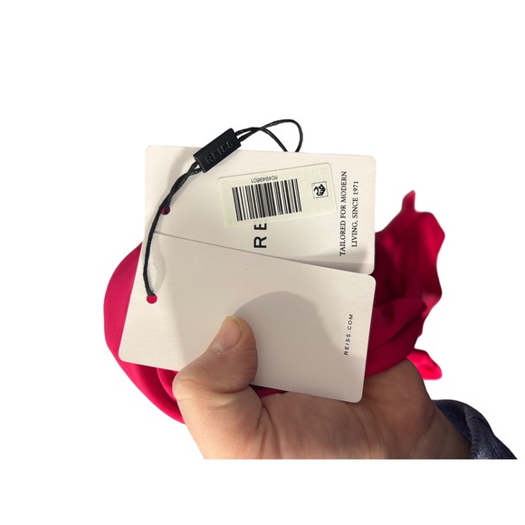 Reiss Claire Pink Pleated Midi Dress NWT Size 6 MSRP $380 - Picture 8 of 8